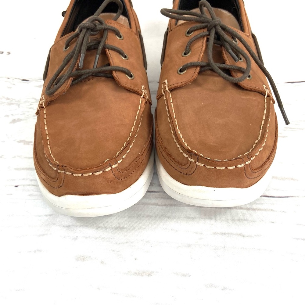 Apex Boat Shoes Men’s 11.5 M Brown Leather Slip On - Picture 6 of 12